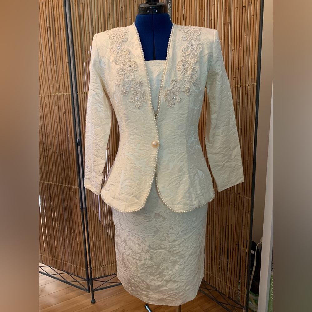 Nah Nah Collections by Jonathan Tait. Vintage Brocade Dress with Jacket set